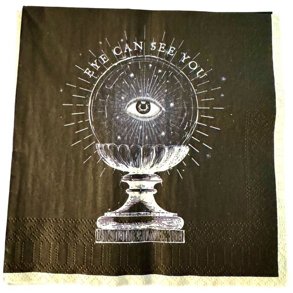 Halloween Napkins Gothic Themed Black & White Lot Of 12 For Collage Mixed Media - Picture 5 of 10